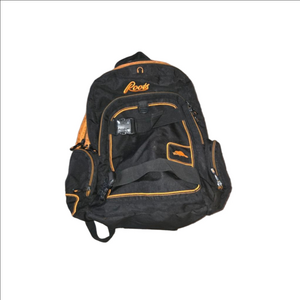 Roots Black Orange Backpack camping hiking bookbag school sports
